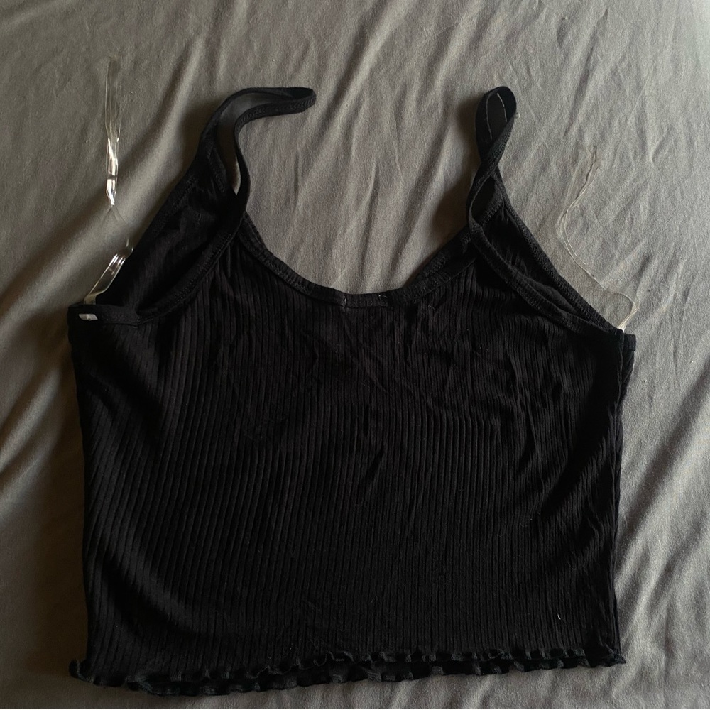 Crop black tank top - Picture 2 of 6